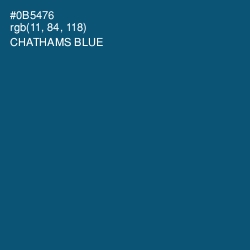 #0B5476 - Chathams Blue Color Image